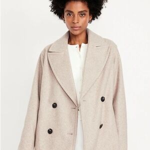NWOT Old Navy Women's Double-Breasted Tan Coat